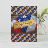 Wij de Amerikaanse vlag van de mensen Bedankkaart (Staand voorkant)