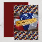 Wij de Amerikaanse vlag van de mensen Bedankkaart (Voorkant / Achterkant)