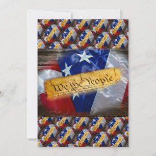 Wij de Amerikaanse vlag van de mensen Bedankkaart