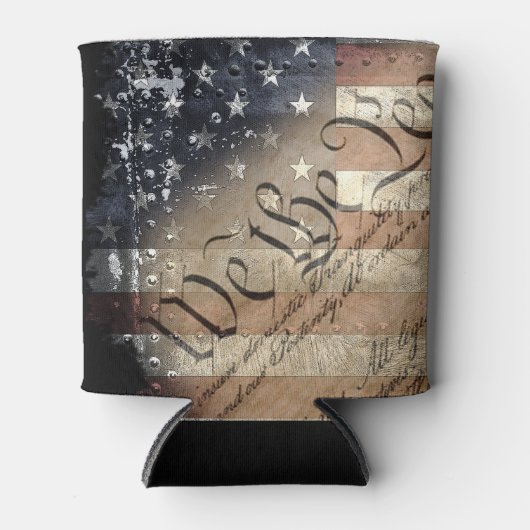 WIJ DE  AMERIKAANSE VLAG VAN DE MENSEN BLIKJESKOELER (Voorkant)