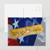 Wij de Amerikaanse vlag van de mensen Briefkaart (Voorkant / Achterkant)