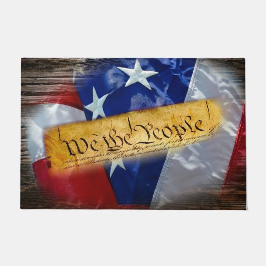 Wij de Amerikaanse vlag van de mensen Deurmat (Voorkant)