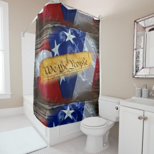Wij de Amerikaanse vlag van de mensen Douchegordijn (In situ)