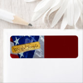 Wij de Amerikaanse vlag van de mensen Etiket (Insitu)