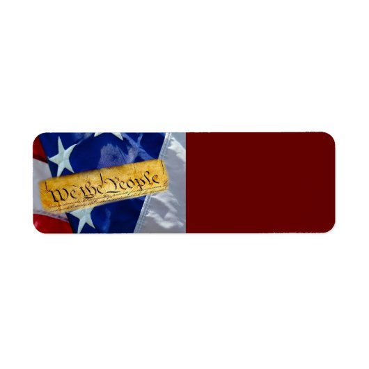 Wij de Amerikaanse vlag van de mensen Etiket (Voorkant)