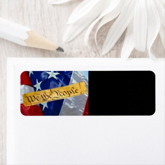 Wij de Amerikaanse vlag van de mensen Etiket (Insitu)