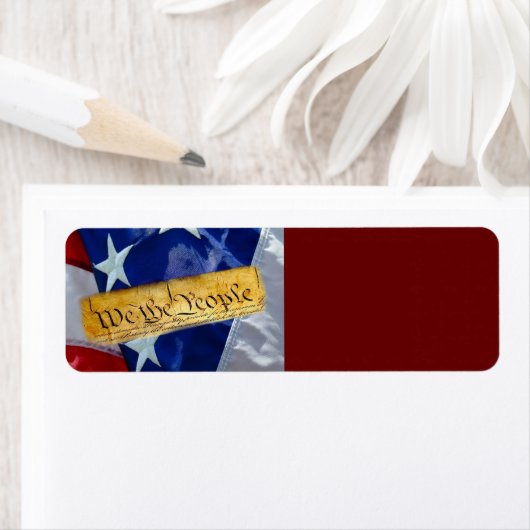 Wij de Amerikaanse vlag van de mensen Etiket (Insitu)