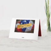 Wij de Amerikaanse vlag van de mensen Feestdagen Kaart (Achterkant)