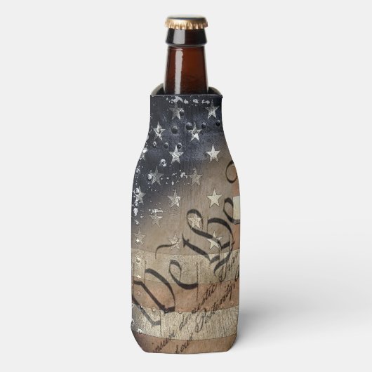 WIJ DE  AMERIKAANSE VLAG VAN DE MENSEN FLESJESKOELER (Fles Voorkant)
