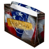 Wij de Amerikaanse vlag van de mensen Groot Cadeauzakje (Achterkant Gekanteld)
