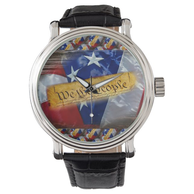 Wij de Amerikaanse vlag van de mensen Horloge (Voorkant)