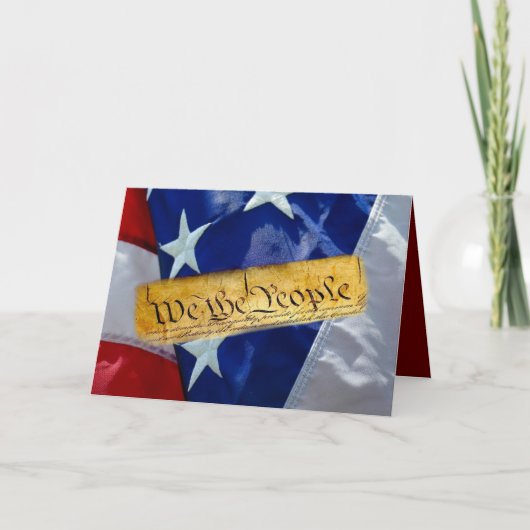 Wij de Amerikaanse vlag van de mensen Kaart (Voorkant)