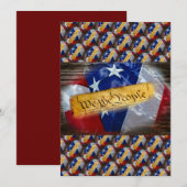 Wij de Amerikaanse vlag van de mensen Kaart (Voorkant / Achterkant)