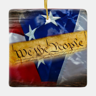 Wij de Amerikaanse vlag van de mensen Keramisch Ornament