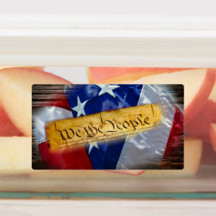 Wij de Amerikaanse vlag van de mensen Labels