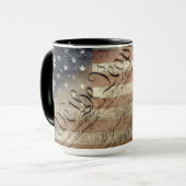 WIJ DE  AMERIKAANSE VLAG VAN DE MENSEN MOK (Voorkant links)