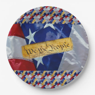 Wij de Amerikaanse vlag van de mensen Papieren Bordje