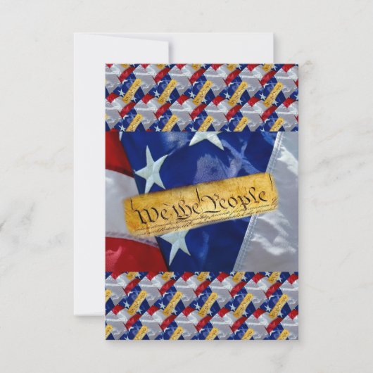 Wij de Amerikaanse vlag van de mensen Save The Date (Voorkant)