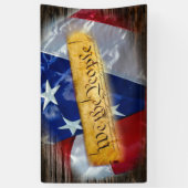 Wij de Amerikaanse vlag van de mensen Spandoek (Verticaal)