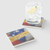 Wij de Amerikaanse vlag van de mensen Stenen Onderzetter (Zijkant)