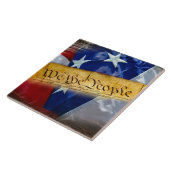 Wij de Amerikaanse vlag van de mensen Tegeltje (Zijkant)