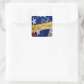 Wij de Amerikaanse vlag van de mensen Vierkante Sticker (Tas)