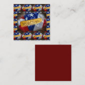 Wij de Amerikaanse vlag van de mensen Vierkante Visitekaartje (Voorkant / Achterkant)