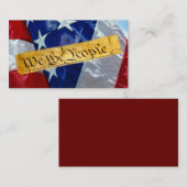 Wij de Amerikaanse vlag van de mensen Visitekaartje (Voorkant / Achterkant)