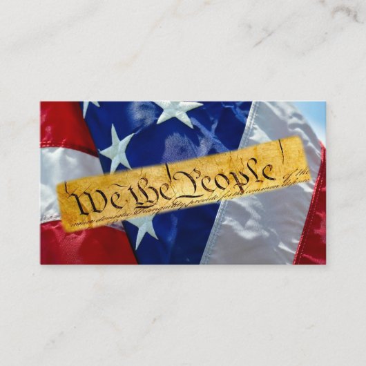 Wij de Amerikaanse vlag van de mensen Visitekaartje (Voorkant)