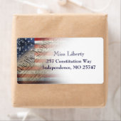 Wij, de Amerikaanse vlag van het volk Etiket (Insitu)