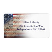 Wij, de Amerikaanse vlag van het volk Etiket (Voorkant)