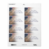 Wij, de Amerikaanse vlag van het volk Etiket (Full Sheet)