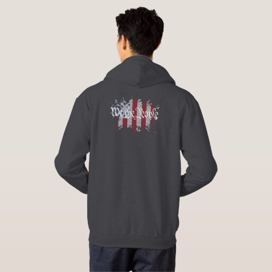 Wij, de Amerikaanse volksmassa Splat Hoodie (Achterkant volledig)