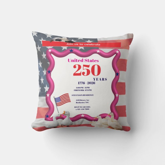 Wij de Domme Ganzen 250ste Grappige Viering Kussen (Voorkant)