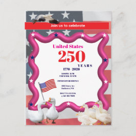 Wij De Domme Ganzen 250ste Grappige Viering Uitnodiging Briefkaart