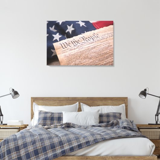 Wij de Grondwet van het volk Canvas Afdruk (Insitu (Slaapkamer))