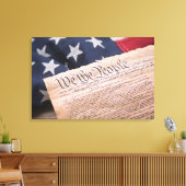 Wij de Grondwet van het volk Canvas Afdruk (Insitu (Woonkamer))