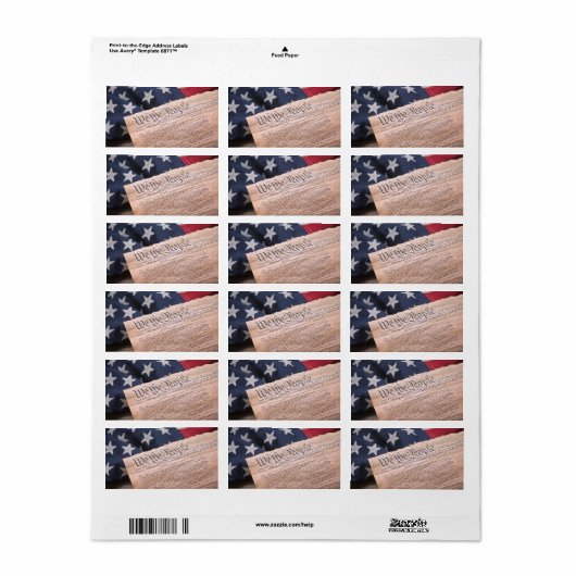 Wij de Grondwet van het volk Etiket (Full Sheet)