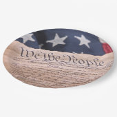 Wij de Grondwet van het volk Papieren Bordje (Gekanteld)