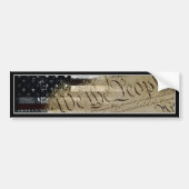 WIJ DE MENS Industrial American Flag Bumpersticker (Voorkant)