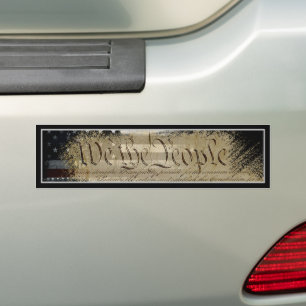 WIJ DE MENS Industrial American Flag Bumpersticker