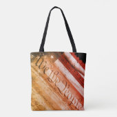 WIJ DE MENS Industrial American Flag Tote Bag (Achterkant)