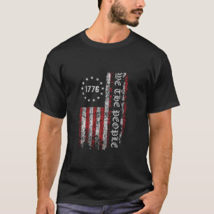 Wij de mensen 1776 Amerikaanse vlag Grunge Patriot T-shirt
