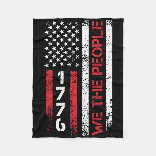 Wij, de mensen 1776 Onafhankelijkheidsdag Amerikaa Fleece Deken (Voorkant)