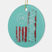 Wij, de mensen-Amerikaanse geschiedenis 1776 Onafh Keramisch Ornament (Links)