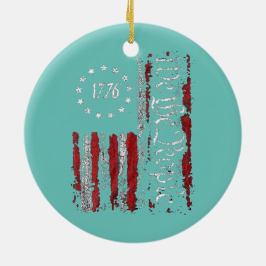 Wij, de mensen-Amerikaanse geschiedenis 1776 Onafh Keramisch Ornament (Achterkant)