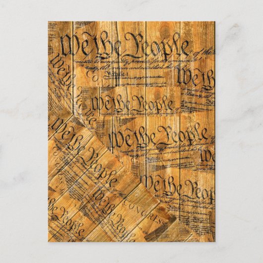 Wij, de mensen-Amerikaanse grondwet Briefkaart (Voorkant)