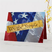 Wij, de mensen-Amerikaanse grondwet en vlag Kaart (Gele Bloem)