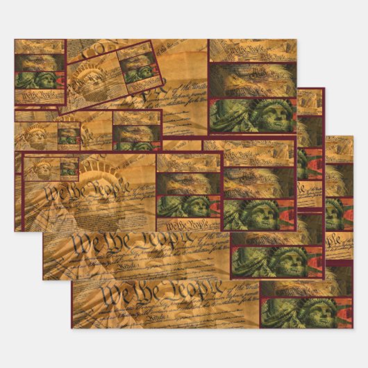 Wij, de mensen-Amerikaanse grondwet Inpakpapier Vel (Set)