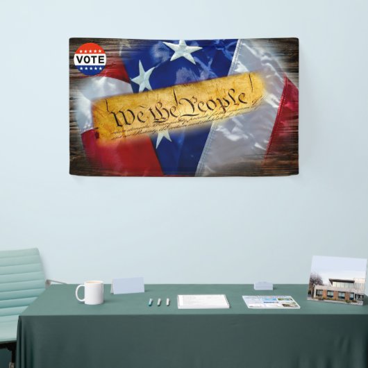 Wij, de mensen-Amerikaanse grondwet Spandoek (Beurs)